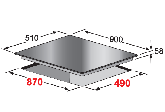 طباخ سيراميك باللمس Vitroceramic Touch Control 90 cm - الصورة 2
