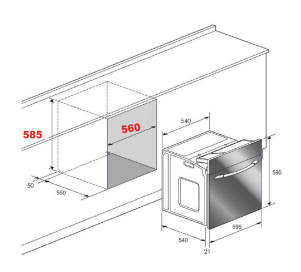 فرن كهربائي Electric Oven 60 cm - الصورة 2