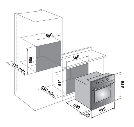 فرن كهربائي Electric Oven 60 cm - الصورة 2